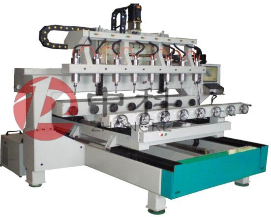 4 axis 3d cnc router with 8 spindles
