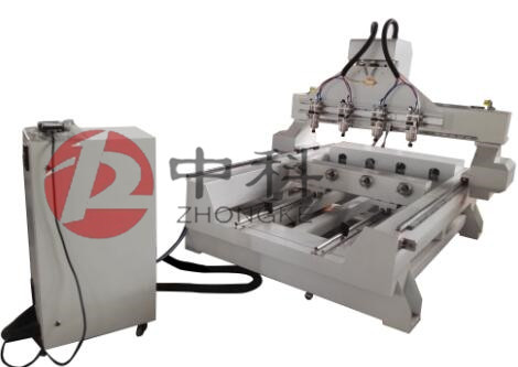 3d cnc router with 4 spindles and rotaries